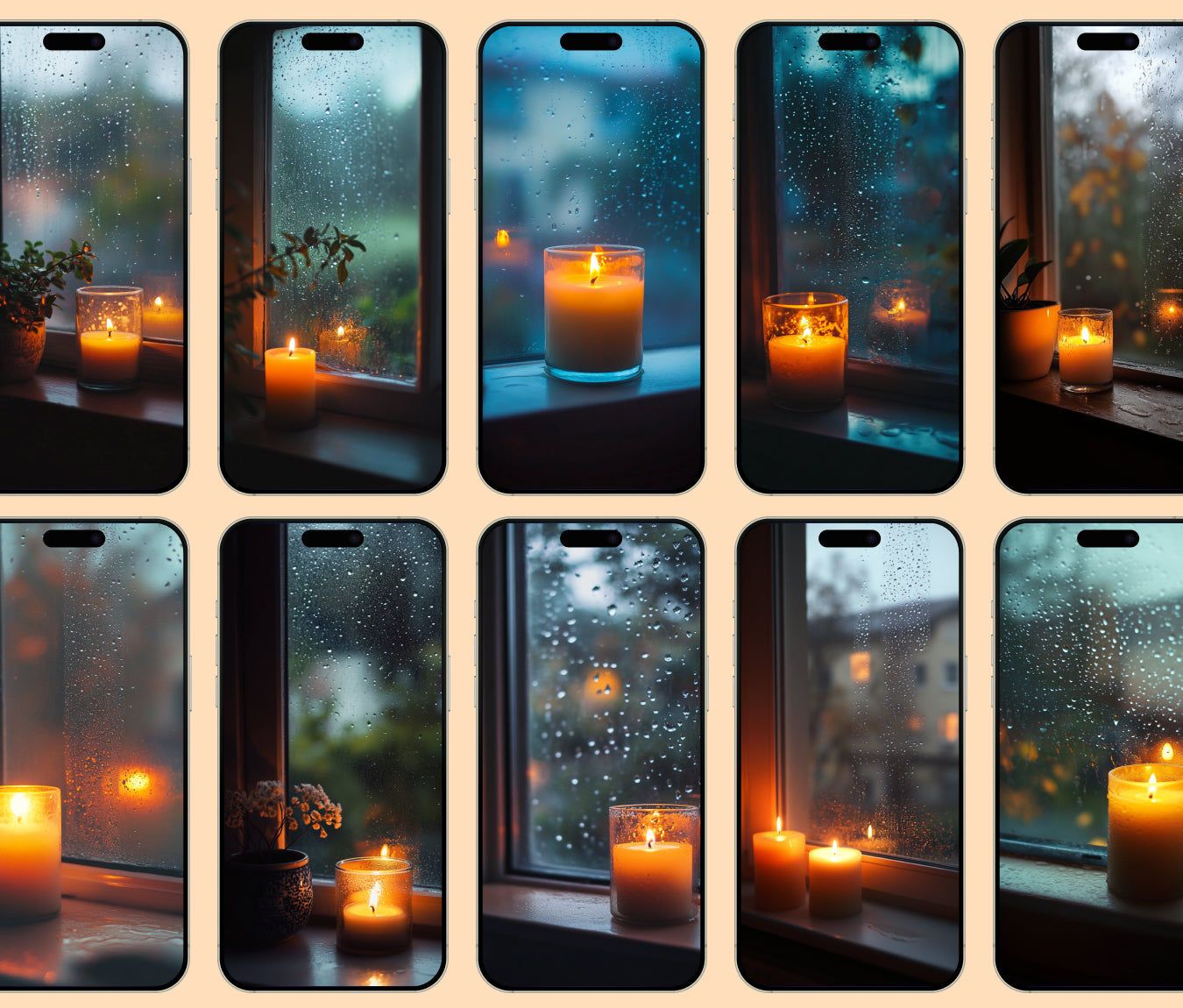 Candlelit Serenity Wallpaper – Fall Candle Glow & Warmth for iPhone