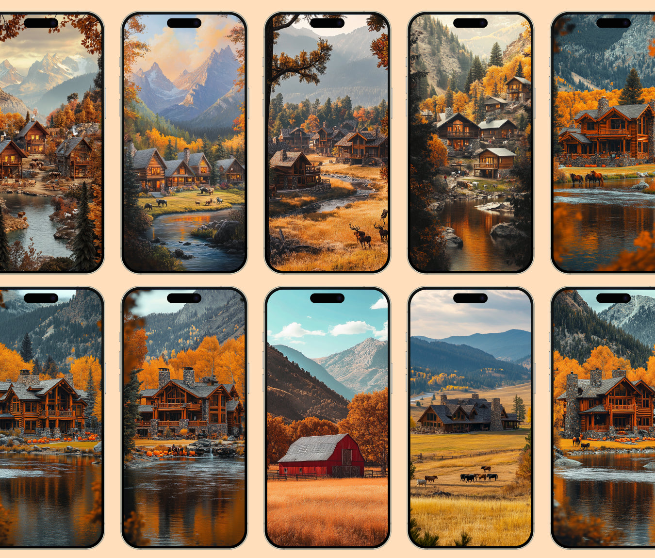 Fall American Ranch Wallpaper – Harvest Time & Farm Vibes for iPhone