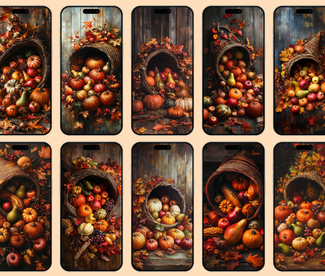 Fall Cornucopia Harvest Wallpaper – Autumn Abundance for iPhone