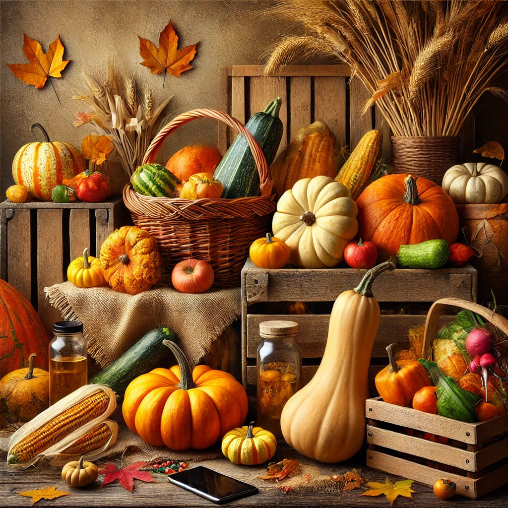 Aesthetic Fall Harvest Wallpapers for iPhone | HD Instant Download