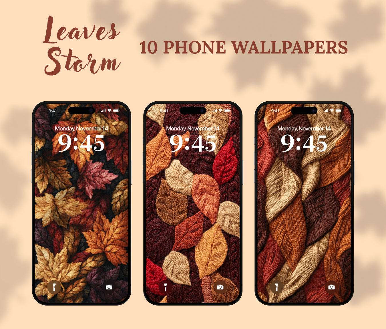 Cable Knit Cozy Wallpaper – Fall Knit Patterns & Texture for iPhone