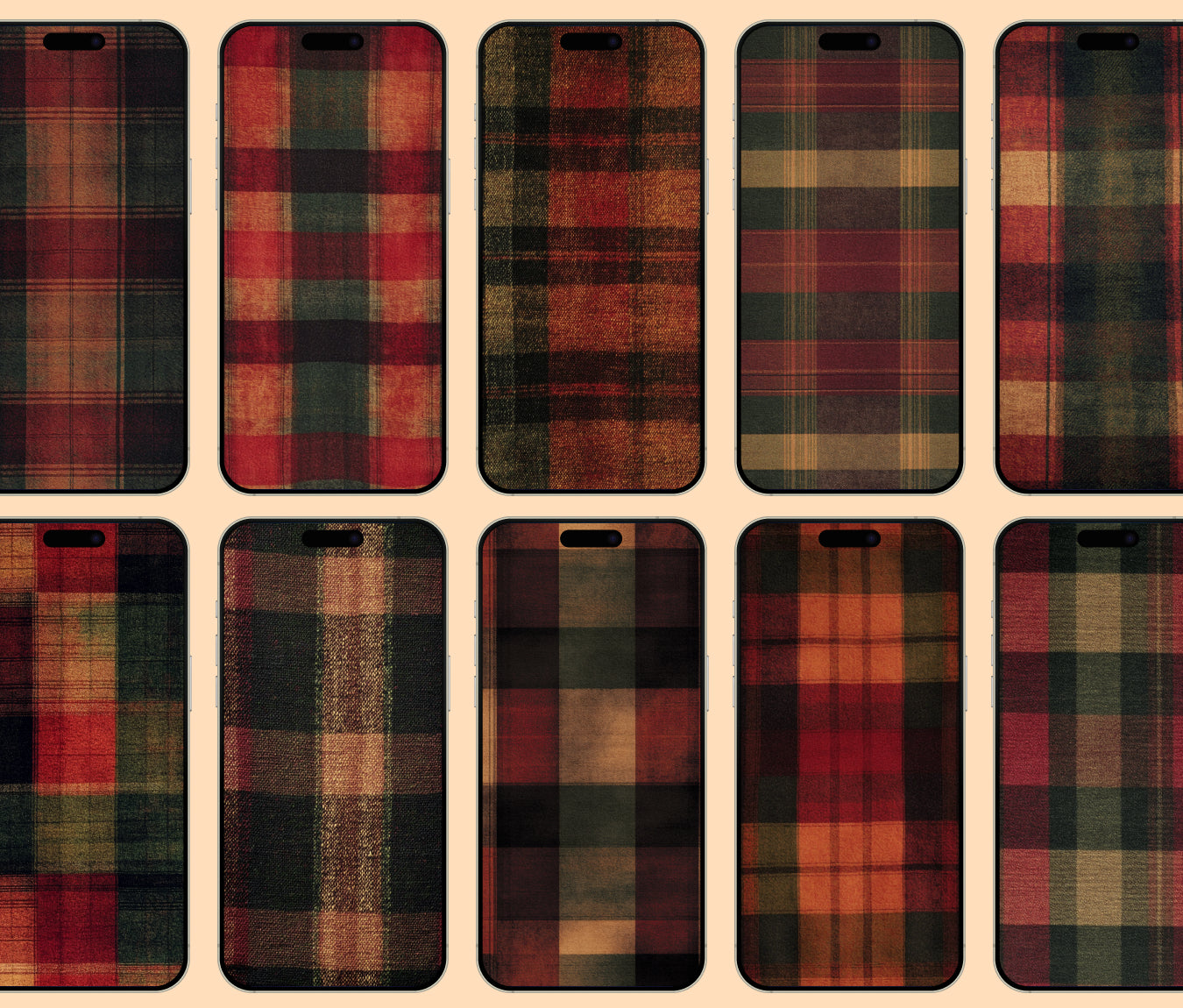 Classic Fall Plaid Wallpaper – Traditional Plaid Patterns for iPhone