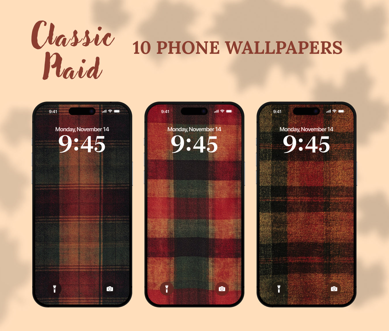 Classic Fall Plaid Wallpaper – Traditional Plaid Patterns for iPhone