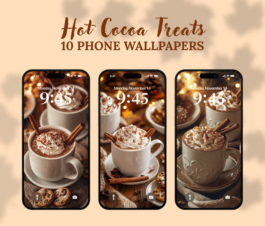 Cocoa Treats Delight Wallpaper – Hot Cocoa & Cinnamon for iPhone