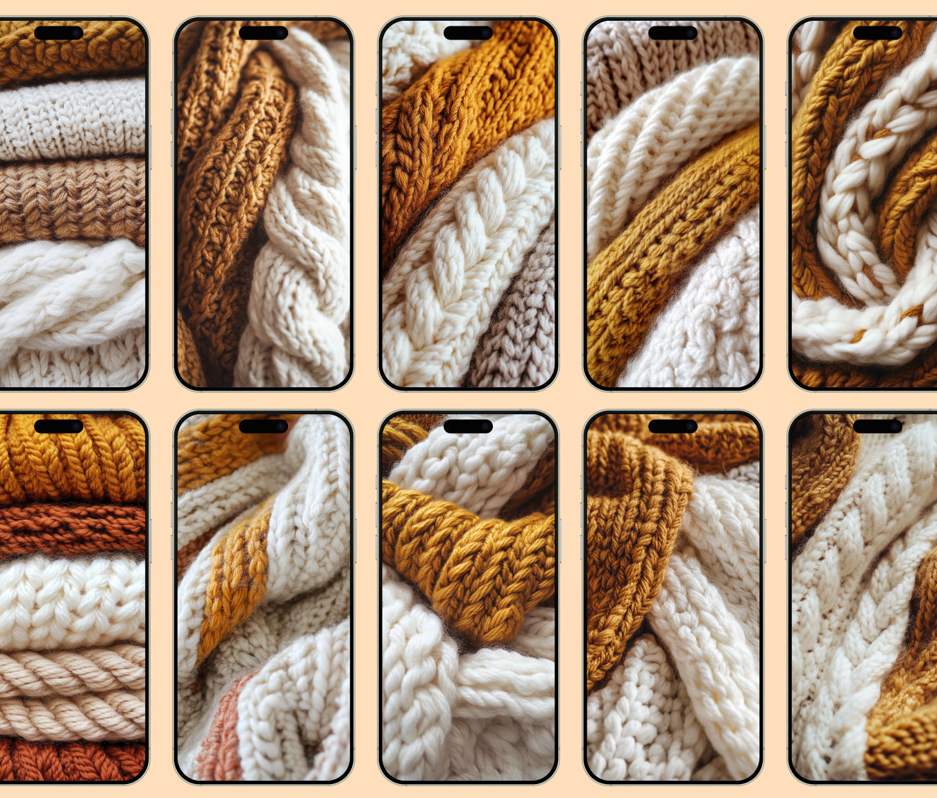 Chunky Knit Sweater Wallpaper – Cozy Fall Sweaters for iPhone