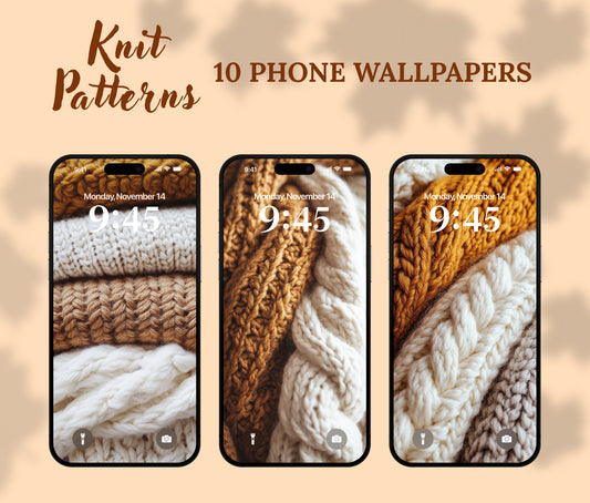 Chunky Knit Sweater Wallpaper – Cozy Fall Sweaters for iPhone